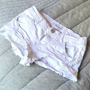 White Jean Shorts